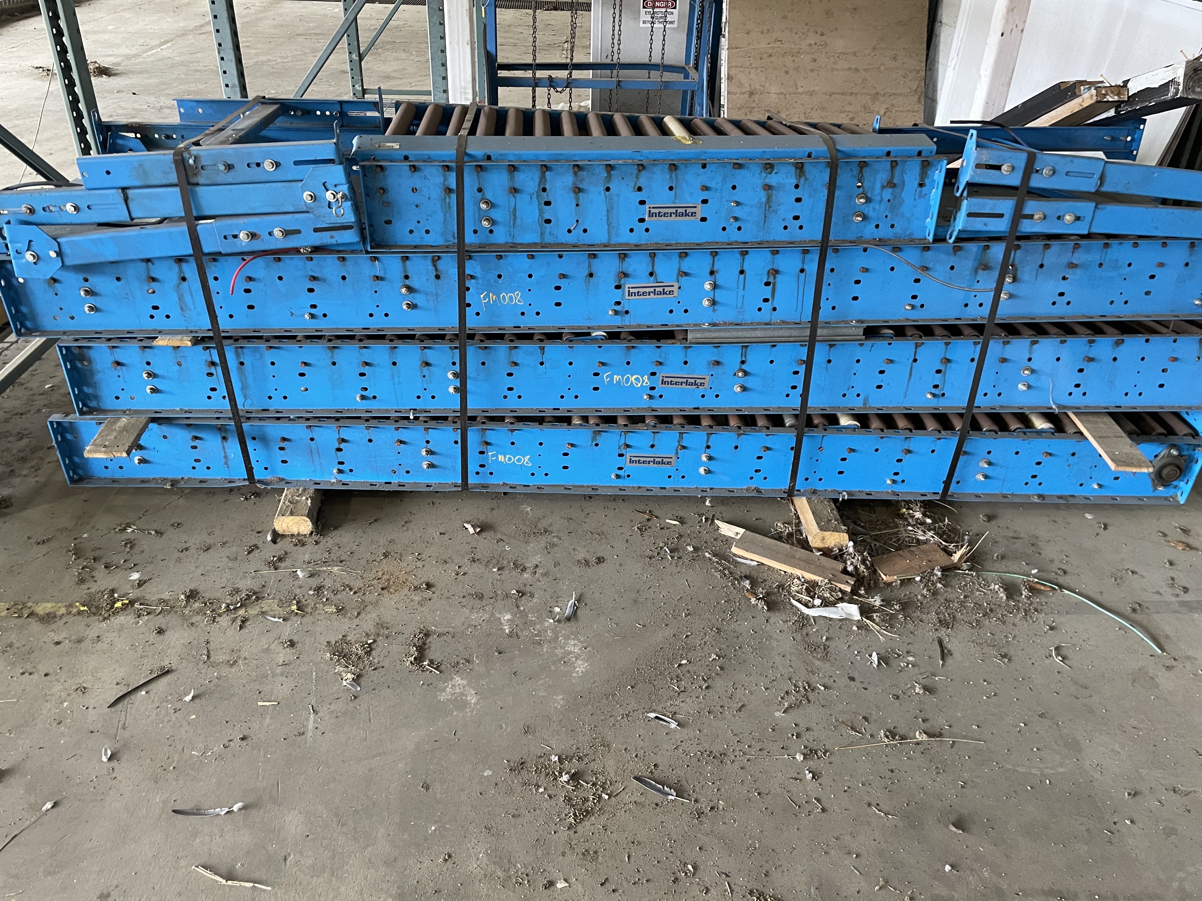 Interlake Powered Roller Conveyor, Length: 54’6”, 1 piece of sid